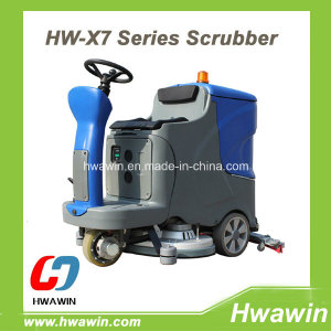 Electric Ride on Warehouse Floor Scrubber Machine
