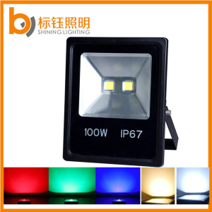 Ww/Pw/Cw RGB 100W IP67 Outdoor Garden AC85-265V LED Flood Light
